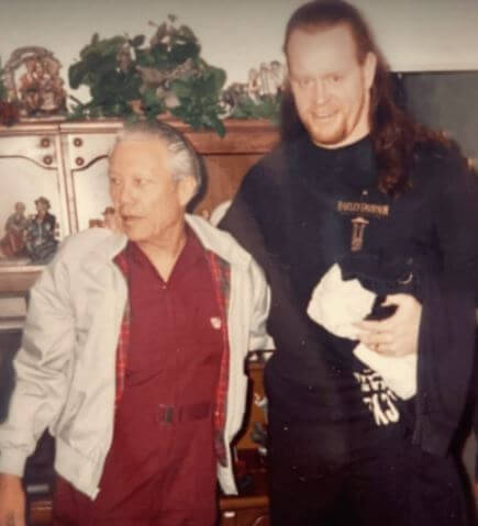 Frank Calaway with son The Undertaker.